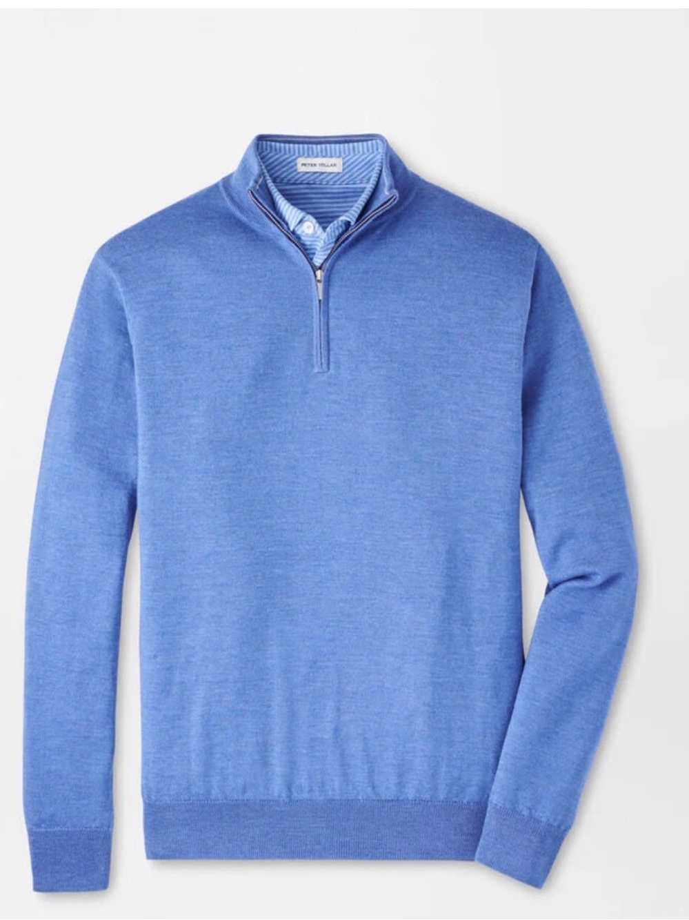 NWT Peter Millar Crown Autumn Crest  Sweater Quarter Zip in Evening Tide Blue
